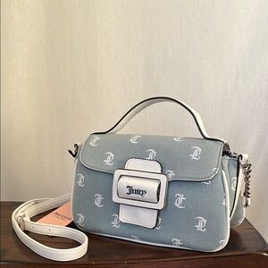 Juicy Couture Blue and White Women's Bag